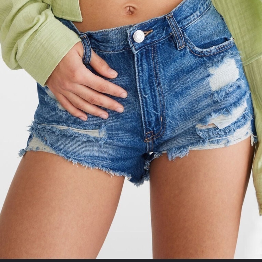Aeropostale Vintage High Rise Shorty Jean Shorts